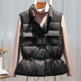 New Autumn Winter Women Ultra Light Down Vest White Duck Down Jacket Short Down Coat Parka Ladies Sleeveless Waistcoat
